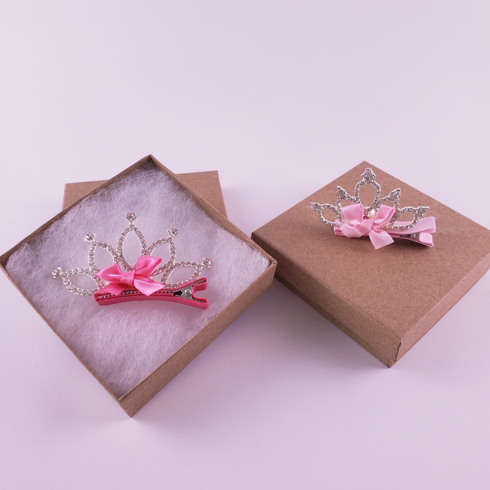 Rhinestone Tiara Clip for Infants and Toddlers